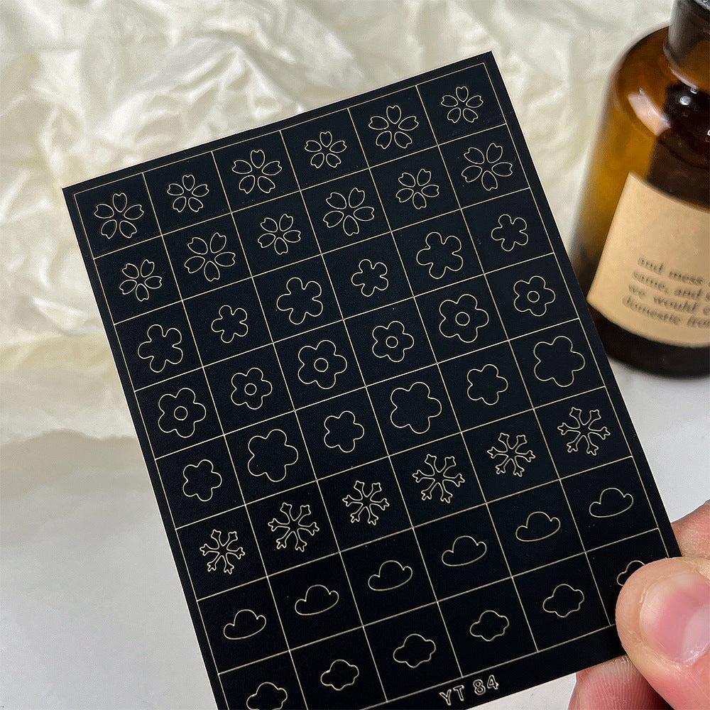 Wholesale flower love butterfly spray gun spray template nail nail stickers